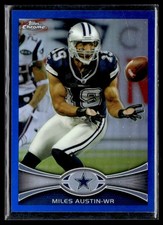 2012 Topps Chrome Football Blue Refractor Miles Austin /199