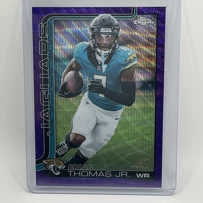 Topps 2025 Topps Chrome Brian Thomas Jr. RC Jaguars #135 Purple Refractor /75