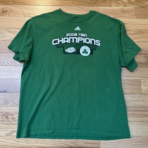 Adidas 2008 Boston Celtics NBA Champions Shirt Men’s Size Xl Green Double Sided