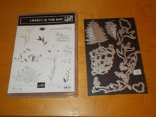 Stampin' Up LOVELY IS THE DAY photopolymer set of 13  LOVELY LEAVES Dies