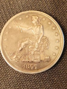 1877-S Trade Dollar AU Silver Dollar Raw Uncertified