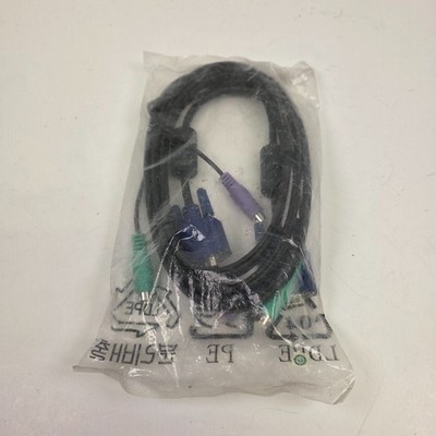 D-LINK DKVM-CB KVM Switch Cable 1.8M 6FT VGA Video Monitor PS2 Keyboard Mouse