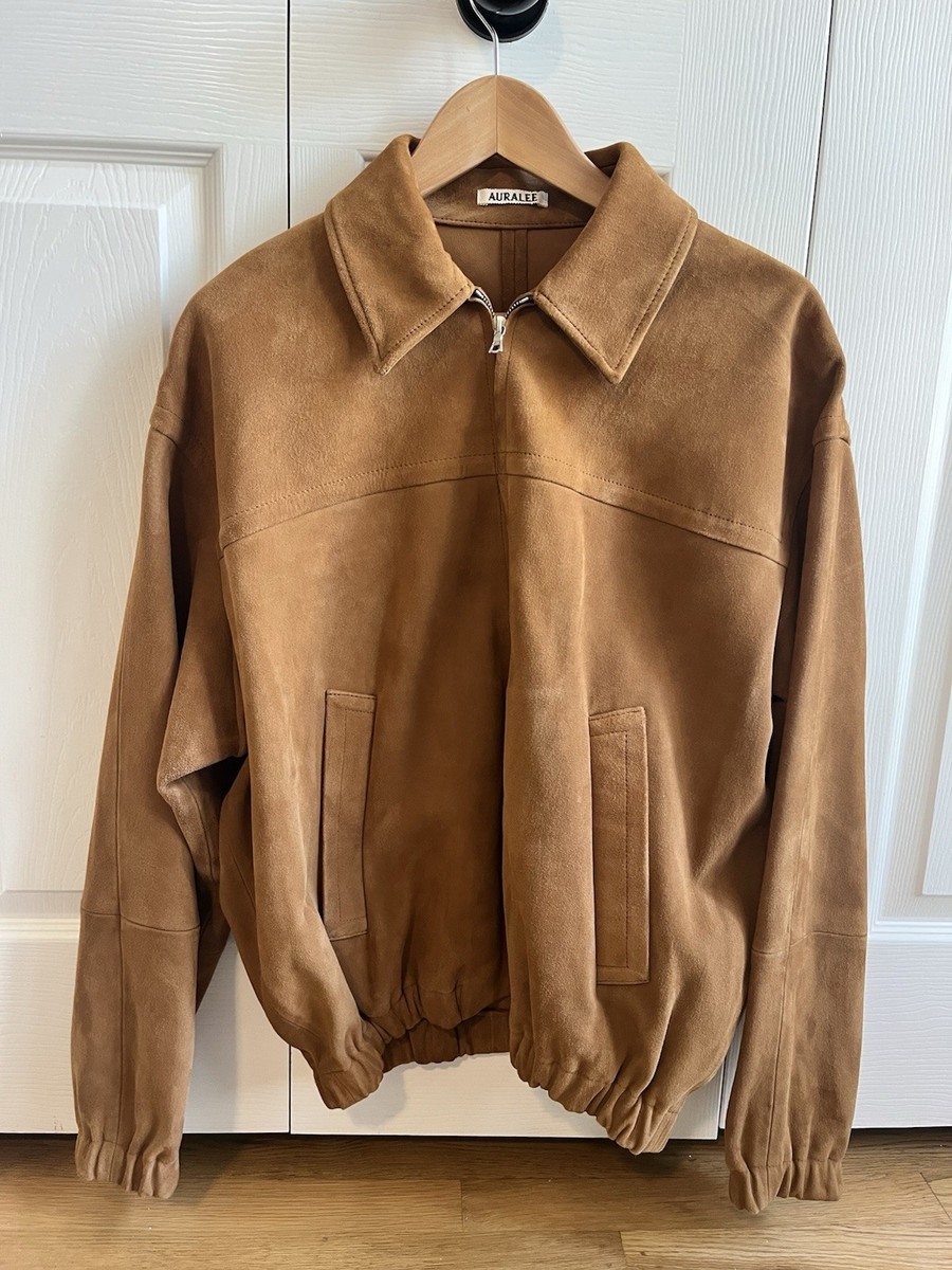 【新品未使用】AURALEE Lamb Suede Zip Blouson 3 AURALEE 25SS LAMB SUEDE ZIP BLOUSON MULTI POCKET LIGHT JACKET BLUE