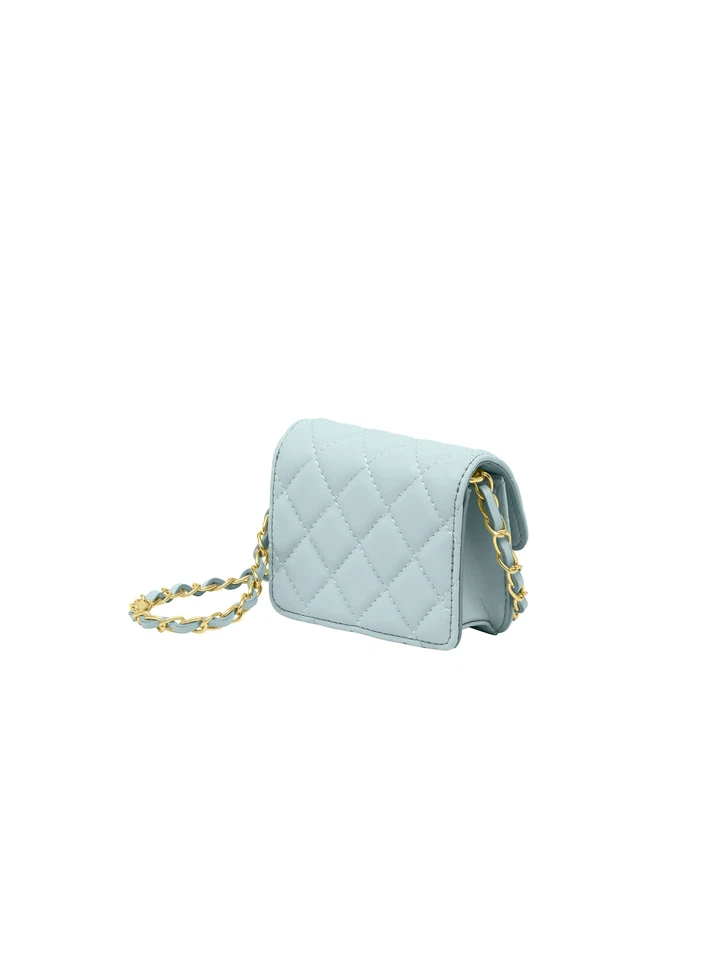 Cavalli Class COMO  Light Blue  Mini Quilted Crossbody  Bag - Image 2 of 4