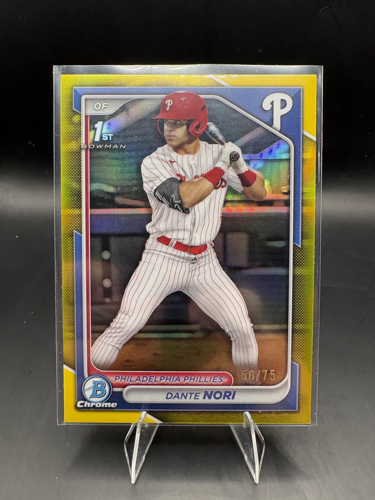 2024 Bowman Draft #BDC-16 Dante Nori Chrome Yellow Refractor #/75