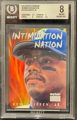 1999 SkyBox Premium Intimidation Nation #10 Ken Griffey Jr. BGS 8 /99