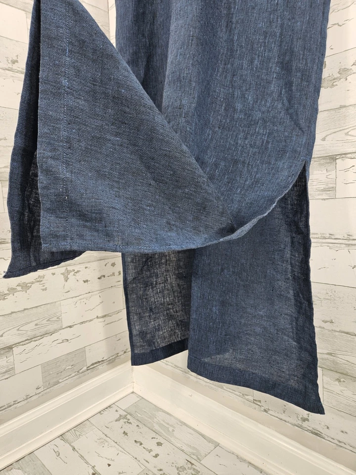 Banana Republic Cruz Tunic Kaftan Linen Indigo Maxi Dress Womens XXL - Image 4 of 4