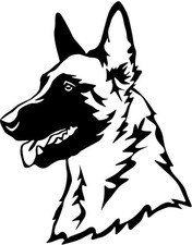 Adesivo MALINOIS - adesivo auto - sticker - testa di Malinois #44