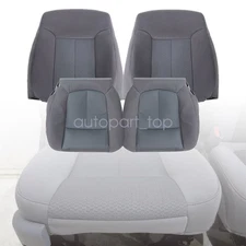 For 2011-2014 Ford F-150 Driver & Passenger Bottom & Top Cloth Seat Cover Gray