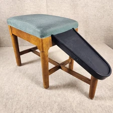 Shelby Williams Shoe Store Fitting Stool Wood Rare Vintage Mid-Century Modern