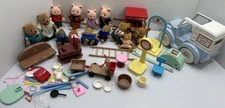 Vintage 80s Lot Of Maple Town Gopher Family Pigs & More Post Office Cart Rabbit