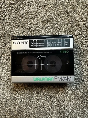 Vintage Sony Walkman WM-F15 FM/AM Cassette Player Only Radio Works READ FOR PART
