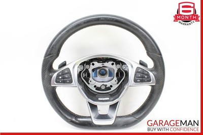 15-20 Mercedes W205 C300 Sport Flat Bottom Steering Wheel w/Paddle Shifters OEM