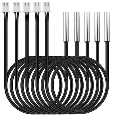 5PCS 1M Temperature Sensor Probe 10K, B3950 NTC Thermistor Sensor Probe, High Se