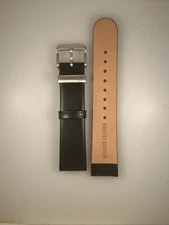 Kenneth Cole Black and Tan Leather Watch Band 20mm Width