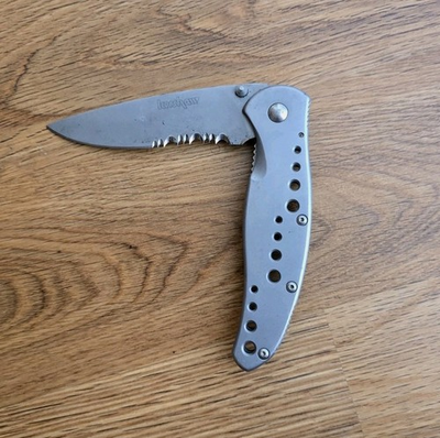 #ad Kershaw Vapor II 1650ST Frame Lock Combo Edge Folding Pocket Knife $19.99