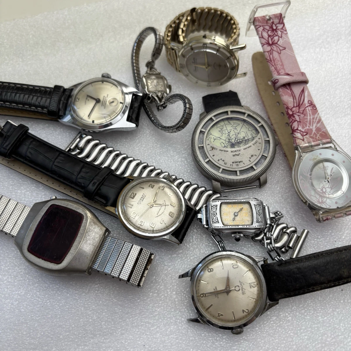 Lot of 4 Vintage Watches Benrus Diamond Quartz Timex Indiglo For Parts Repair Lot Of 4 Vintage Watches Benrus Diamond Quartz Timex Indiglo  main image 3