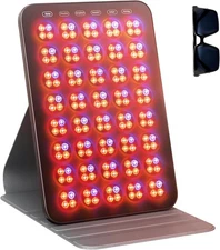 Red Light Therapy for Face 6 Modes, Portable Red Light Therapy Panel with Protec