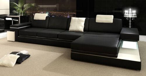 Ledersofa Wohnlandschaft XXL Ecksofa Bigsofa Design Couch Designersofa Garnitur - Bild 1 von 12