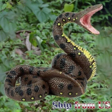 Fake Realistic Python Bivittatus Snake Scary Toy Prank Party Joke Halloween Prop