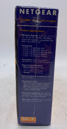 Netgear RangeMax WPN111 Wireless USB ADAPTER - Zdjęcie 3 z 3