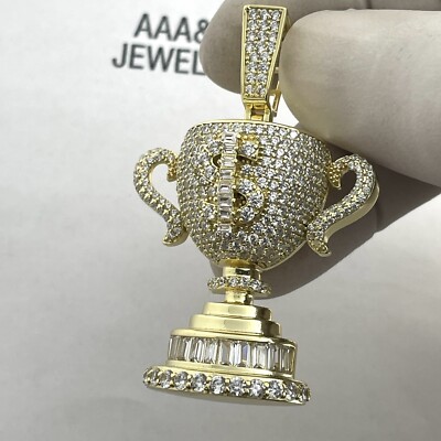 925 Solid Sterling Silver Cubic Zirconia Trophy Pendant | eBay