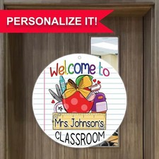 Custom Personalized Teacher Classroom Sign  Personalized Classroom Decor