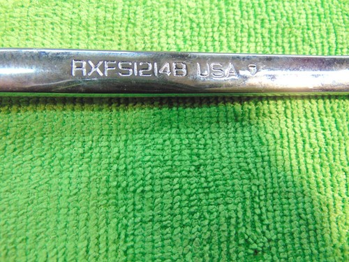 Snap-On rxfs1214b sae 3/8" 7/16" double flare nut 6pt line wrench - Picture 2 of 2
