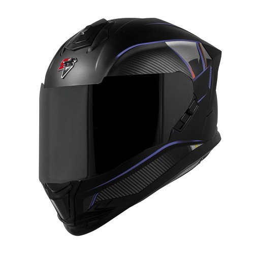 Cascos de motocicleta cara completa Steelbird SBH-57 "Carbon Fighter" certificados por el DOT - Imagen 12 de 40