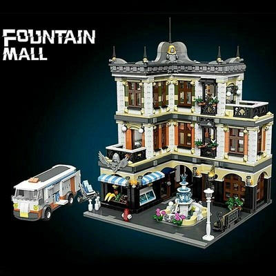 Building Blocks Sets City Street View Fountain Square Model Bricks Toys Kids Neu