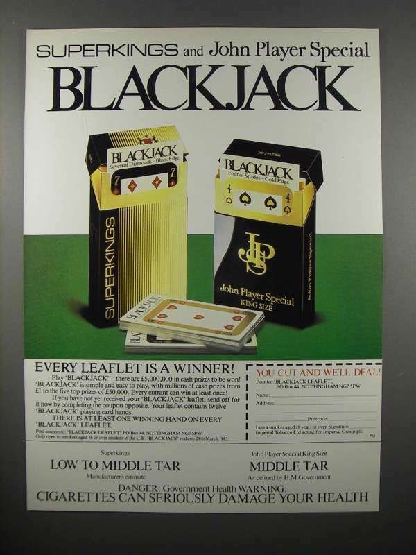 how much are superkings cigarettes 1984 John Player Special, Superkings Cigarette Ad