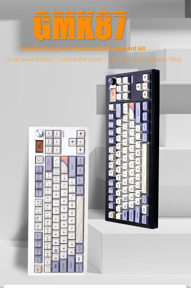 Mechanical Keyboard Kit with RGB Backlit Display and Gasket Structure