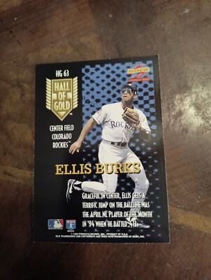 ELLIS BURKS 1995 SCORE HALL OF GOLD #HG63 FREE SHIPPING | eBay