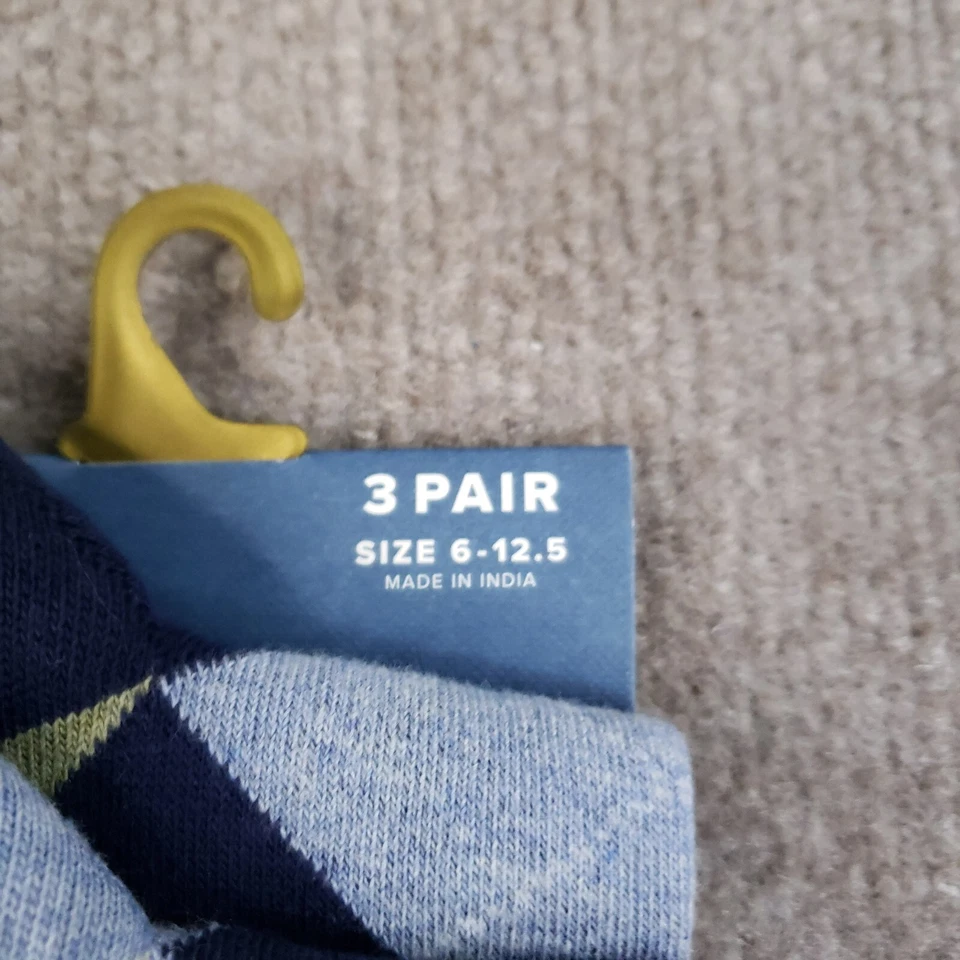 Calcetines GOLDTOE Carlyle Argyle Crew para hombre talla 6-12,5 verde beige regata 3 pares Foto 3 de 4