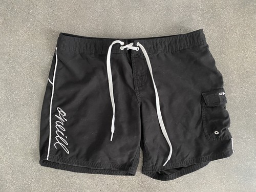 O'neill board shorts black w/ white piping women's sz 5