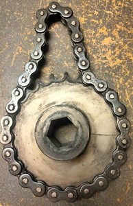 NLA Estate 1028 Snowblower Traction Drive Hex Sprocket & Chain