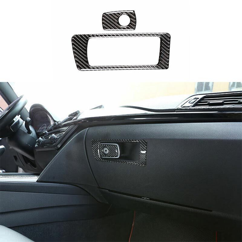 Car Co-Pilot Storage Box Real Carbon Fiber For BMW 3-4 Series Trim Handle Panel