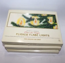 3 Restoration Hardware Flicker Flame 20‑Bulb Christmas Lights (5 Burned Out)