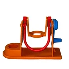 Vtg Fisher Price Little People Orange Swing School Playground #2550