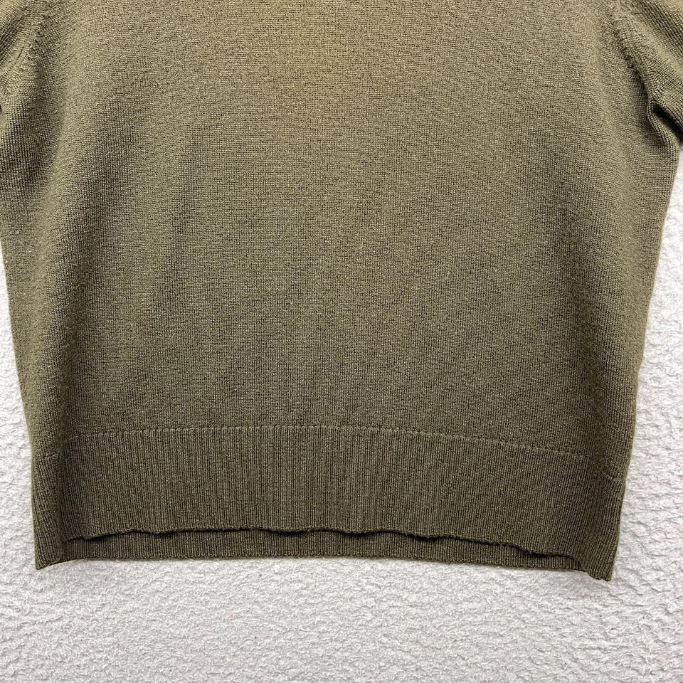 Blusa Jones New York Mujer Verde Tejida Manga Corta Cuello Alto Lana Talla S Foto 4 de 4