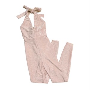 plunge halter jumpsuit