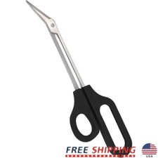 Long Handle Toenail Scissors Stainless Steel Serrated Edge Easy Reach Clippers