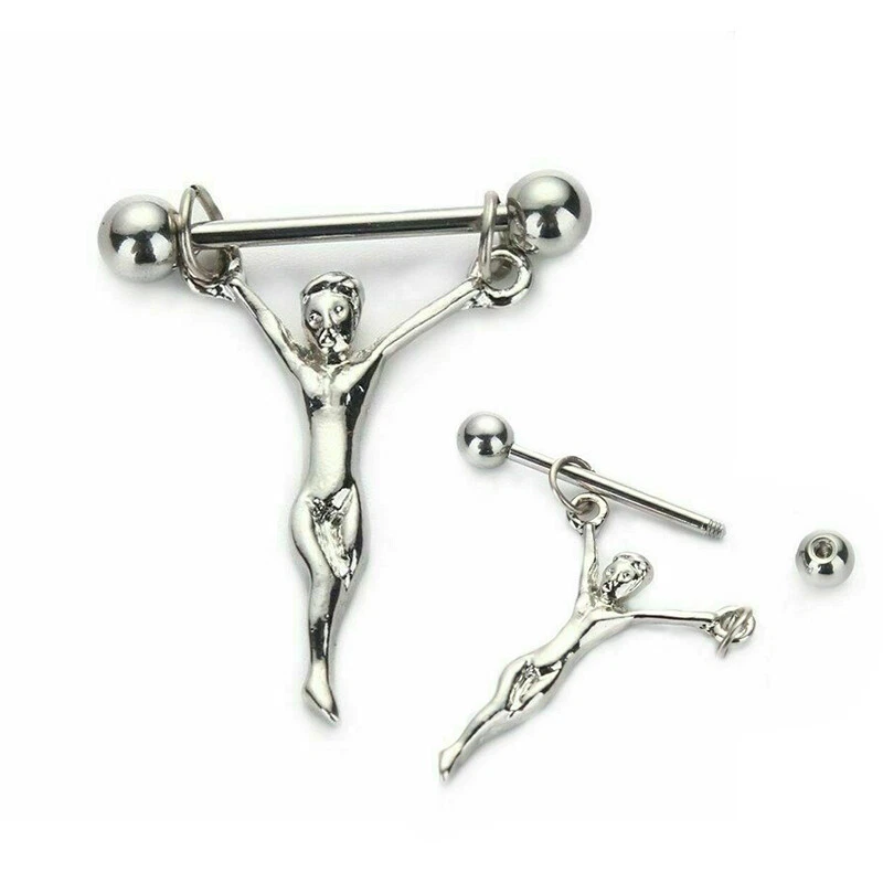 Cross nipple rings sale