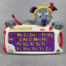 FISHER PRICE FETCH THE PHONICS BOT ANIMATED LEARNING DOG 6 LEARNING MODES WORKS