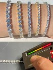 Silver Moissanite Passes Tester 3-7mm Tennis Bracelet Solid 925 Sterling