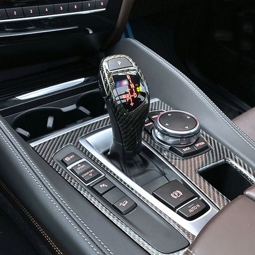 Borde de palanca de cambios de fibra de carbono M para BMW X5 F15 X6 F16 35d M50d 2014-2018 - Imagen 2 de 12