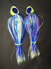 High Percentage Big Eye Salmon Trolling Fly Silicone Legs Pack Of 2-4” Rigged