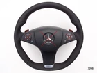 08-13 MERCEDES W204 C63 NEW NAPPA/PERFORATED SPORT STEERING WHL BLACK stitch
