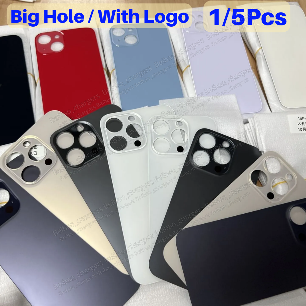 For iPhone 11 12 13 14 15 XR 8 Back Glass Battery Cover Replacement Big Hole Lot