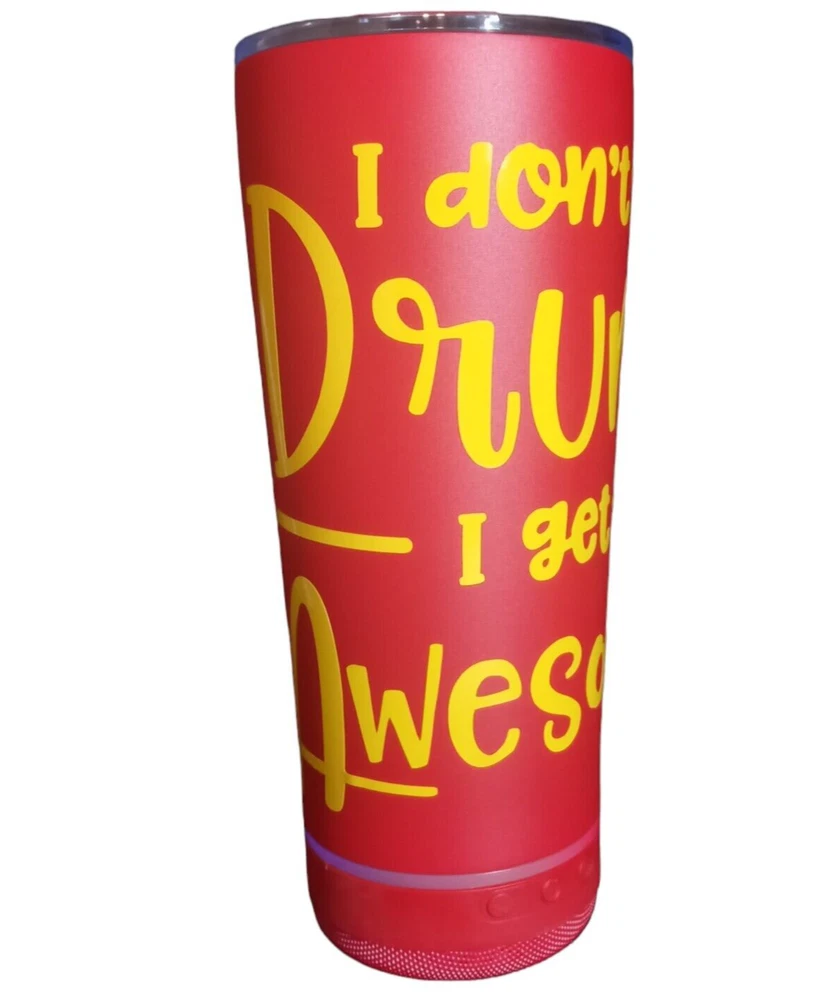 Bluetooth Speaker Tumbler Red & Yellow Custom Name Option  